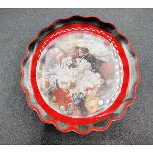 Vintage Paperweight 1995 Jan van Os Fruit Flower Scalloped Glass Art UK